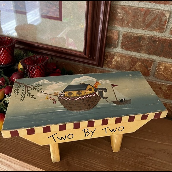 Rare Vintage 1970’s Noah’s Ark Solid Wood Bench‼️FINAL SALE - Picture 3 of 8